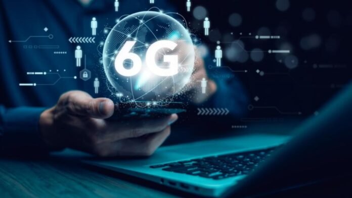     Global network connection 6G on hand businessman. Global network connection 6G with icon concept, technology network wireless systems and internet of things, new technologies emerging in the future. 