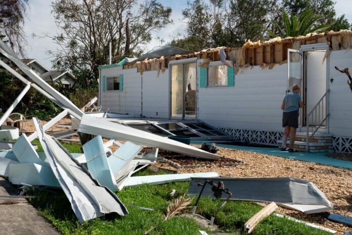 Mobile homes in Florida, torn up like sardine cans in Milton

